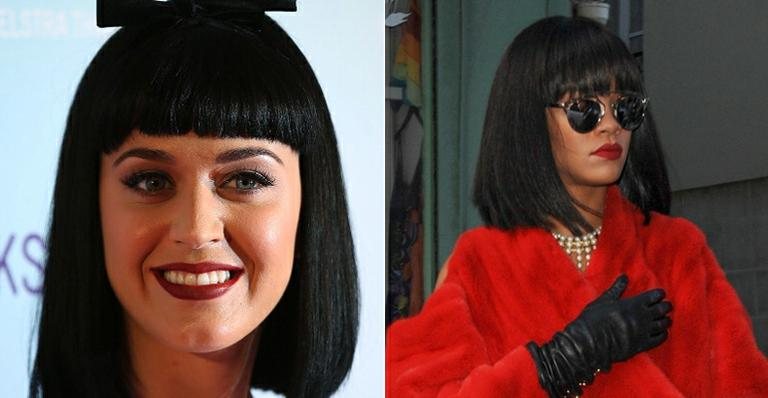 Katy Perry e Rihanna usam corte de cabelo ‘Cleópatra’ - Foto-montagem