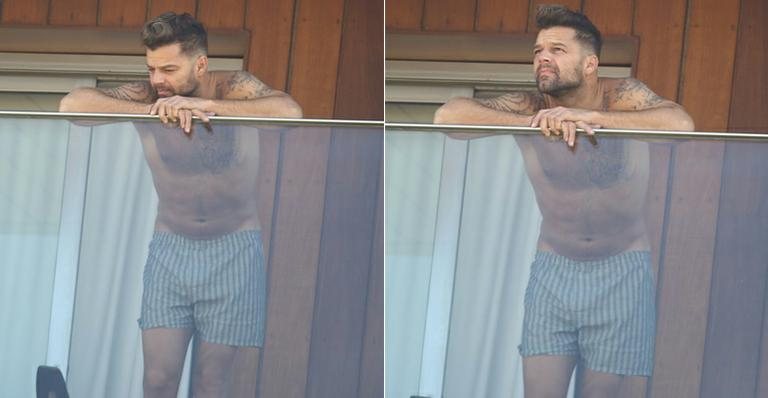 Ricky Martin aparece de cueca na sacada de hotel no Rio - Gabriel Reis/AgNews