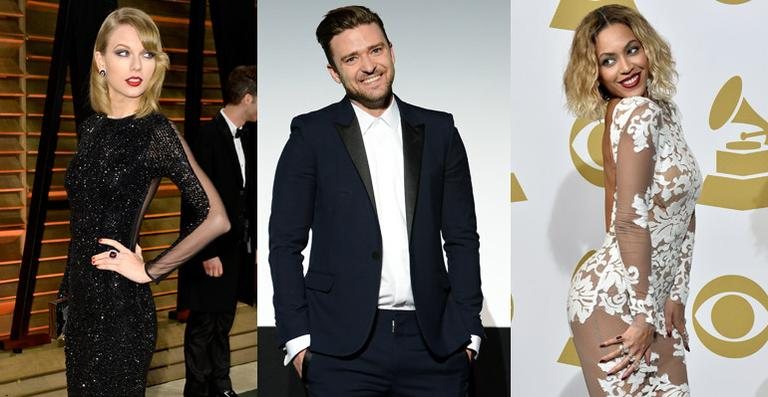 Taylor Swift, Justin Timberlake e Beyoncé - Getty Images