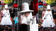 Lady Gaga usa look de papel - Fotomontagem