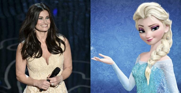 Idina Menzel faz a voz da rainha Elsa em 'Frozen' - Getty Images/ Divulgação