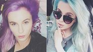 Novo visual: Ireland Baldwin pinta os cabelos de azul - Foto-montagem