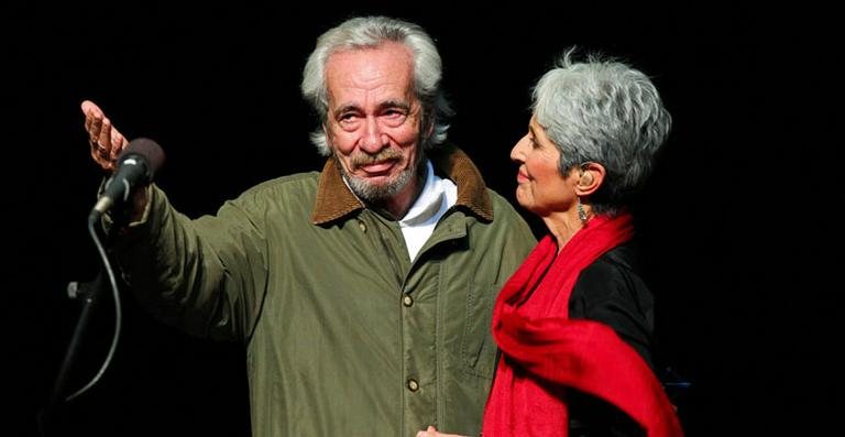 Geraldo Vandré e Joan Baez - Manuela Scarpa/ Foto Rio News