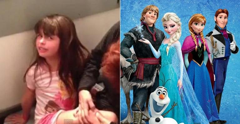 Hit da internet: menina chora ao cantar ‘Let it Go’ - Foto-montagem