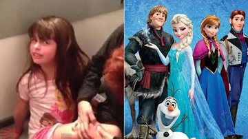 Hit da internet: menina chora ao cantar ‘Let it Go’ - Foto-montagem