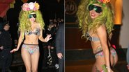 Com look carnavalesco, Lady Gaga exibe bumbum nas ruas de Nova York - AKM-GSI/Splash