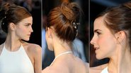 Coque bagunçado: copie o penteado de Emma Watson - Foto-montagem/ Getty Images