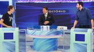 Silvio Santos e os humoristas Danilo Gentili e Fábio Porchat - Roberto Nemanis/SBT