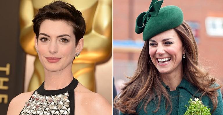 “Kate Middleton é linda”, diz Anne Hathaway - Foto-montagem