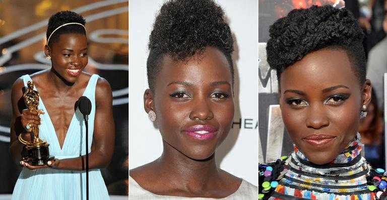 Lupita Nyong’o prova que cabelo curto afro é versátil - Foto-montagem/ Getty Images