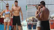 Rodrigo Hilbert e Fernanda Lima disputam partida de vôlei de praia - Fabio Moreno/Photo RioNews