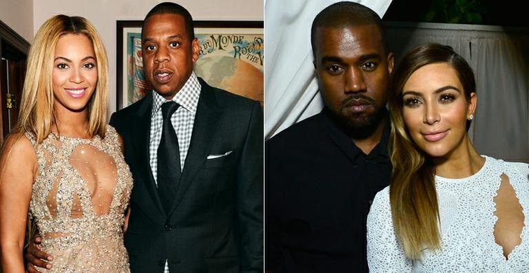 Beyoncé e Jayz, Kanye West e Kim Kardashian - Getty Images