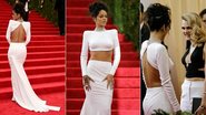 Aprenda a usar decote nas costas como Rihanna e Cara Delevingne no Met Ball - Foto-montagem/Getty Images