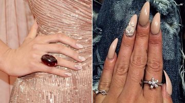 Unhas decoradas: Blake Lively e mais famosas usam stiletto nails com glitter - Foto-montagem