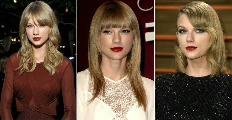 Taylor Swift usa make ‘boca tudo, olho tudo’. Inspire-se - Foto-montagem/Getty Images