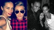 Justin Bieber e Adriana Lima; A baiana com Arlenis Sosa e Liu Wen. - Instagram/Reprodução