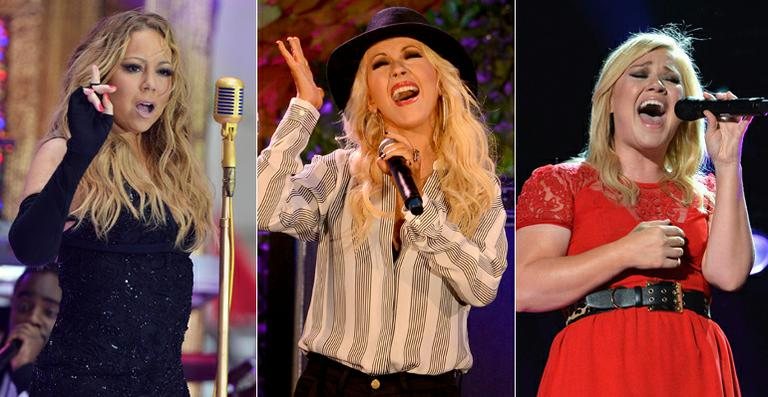 Mariah Carey, Christina Aguilera e Kelly Clarkson - Getty Images