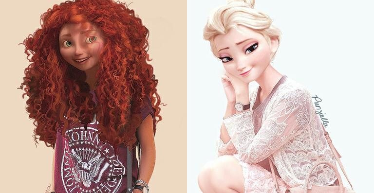 Personagens da Disney com looks atuais - Reprodução / E!Online