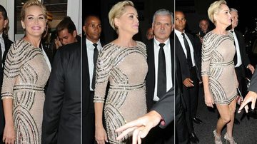 Sharon Stone usa vestido de estilista mineira em festa em Cannes - Foto-montagem