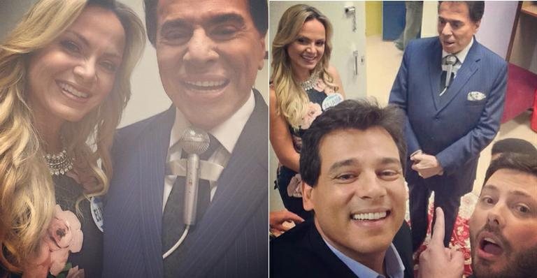 Eliana, Danilo e Celso: selfie com Silvio Santos - Instagram/Reprodução