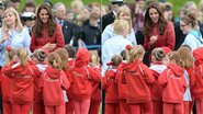 Kate Middleton é rodeada por crianças em visita à Escócia - AKM / GSI