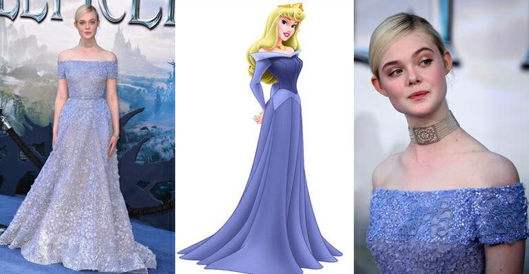 Elle Fanning usa vestido de princesa em pré-estreia - Foto-montagem/ Getty Images