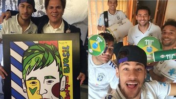 Neymar ganha quadro de Romero Britto e presentes de Alexandre Pires - Reprodução/ Instagram