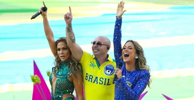 Claudia Leitte, Jennifer Lopez e Pitbull - Manuela Scarpa/ FotoRioNews