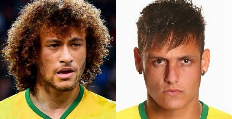 Neymar Jr. e David Luiz 'trocam' de penteado - Reprodução/ Instagram