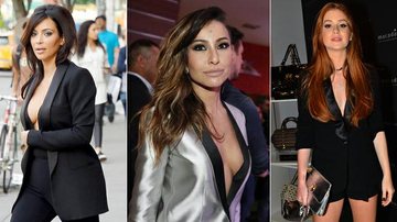 Kim Kardashian e Claudia Leitte usam blazer sem sutiã. Inspire-se - Foto-montagem