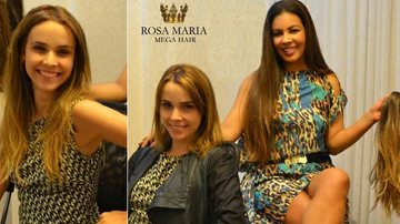 Débora Falabella coloca megahair com Rosa Maria - Reprodução / Rosa Maria Megahair