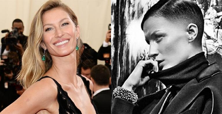 Gisele Bündchen aparece com cabelo curtíssimo - Getty Images/ Reprodução