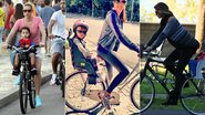 Famosos andam de bike com os filhos e estimulam desenvolvimento físico, psíquico e cognitivo - Foto-montagem