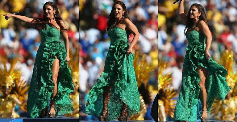 Vestido de Ivete Sangalo para o encerramento da Copa do Mundo ficou pronto em 15 dias - Foto-montagem/ Getty Images