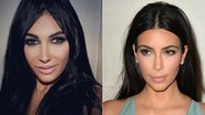 Jovem gasta US$ 30 mil para ficar parecida com Kim Kardashian e fica endividada - Twitter/Reprodução e Getty Images