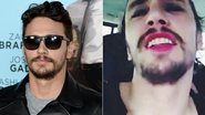 James Franco publica foto usando sombra e batom - Getty Images e Instagram/Reprodução