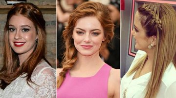 Marina Ruy Barbosa, Emma Stone e Ticiane Pinheiro são adeptas das tranças - Ag News / Getty Images e Reprodução / Instagram