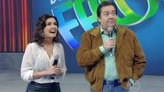 Fátima Bernardes e Fausto Silva no Domingão - TV Globo/Reprodução