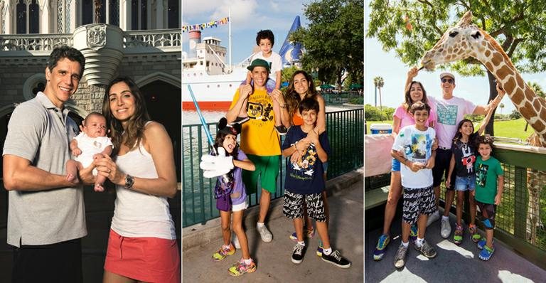 Na Disney, Márcio Garcia e Andréa Santa Rosa apresentam João, de quatro meses - Foto-montagem