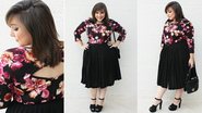 Mulher plus size também pode usar body estampado com abertura nas costas - Cortesia Juliana Romano (juromano.com)