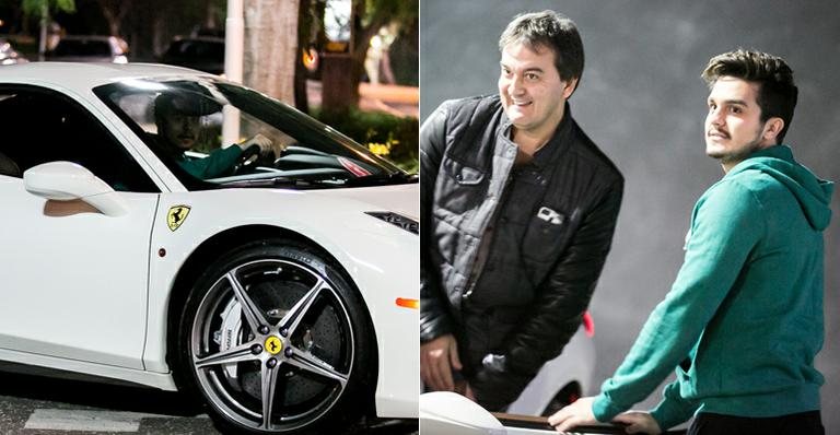 Luan Santana se diverte com sua nova Ferrari - Rodrigo Berton/Divulgação