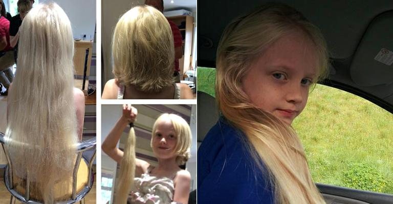 Menina corta seu cabelo de 'Rapunzel' e dá à instituição que doa perucas a crianças com câncer - Reprodução