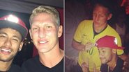 Alemão Schweinsteiger posa ao lado de Neymar com camisa da Seleção Brasileira - Foto-montagem