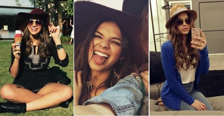 Bruna Marquezine é fã de chapéu matinê e panamá. Aprenda a usar os modelos - Foto-montagem