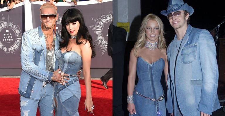 Riff Raff e Katy Perry; Britney Spears e Justin Timberlake - Getty Images/ Reprodução