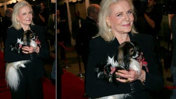 Lauren Bacall com a cadela Sophie - Getty Images