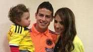 James Rodriguez com a filha, Salomé, e a mulher, Daniela Ospina - Instagram/Reprodução