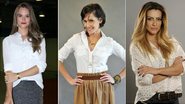 Veja cinco alternativas para fugir do look escritório ao usar camisa branca de botões - Foto-montagem