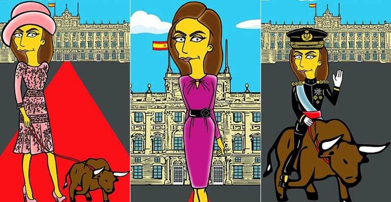 Rainha Letizia como Os Simpsons - Reprodução