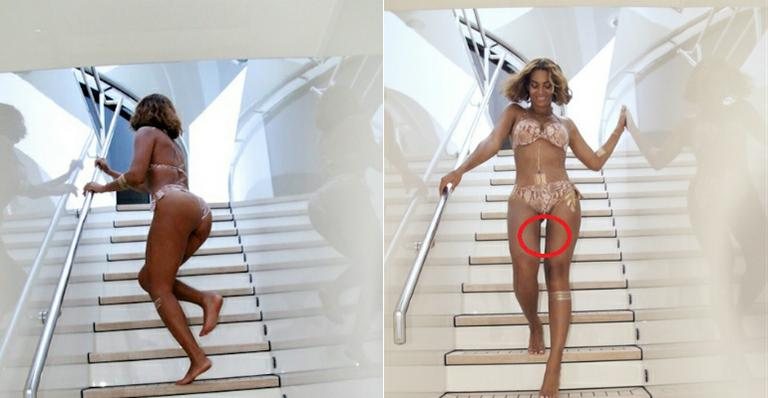 Após polêmica com photoshop, Beyoncé publica foto mostrando o bumbum - Reprodução/beyonce.com